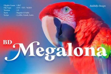 BD Megalona is one of our best small fonts for web. Get it from Envato Elements.